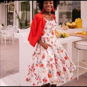 GAL MEETS GLAM  CASSIE FLORAL FIT N FLARE DRESS